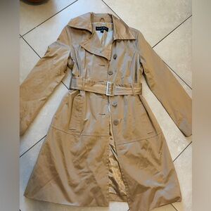 Blanc Noir Camel Belted Trench Coat